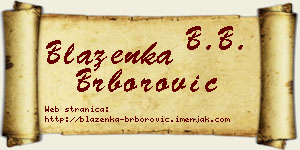 Blaženka Brborović vizit kartica